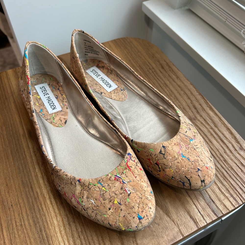 Steve Madden Cork Ballet Flats